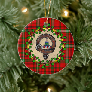 Morrison Abzeichen & Tartan Personalisierte Weihna Keramik Ornament