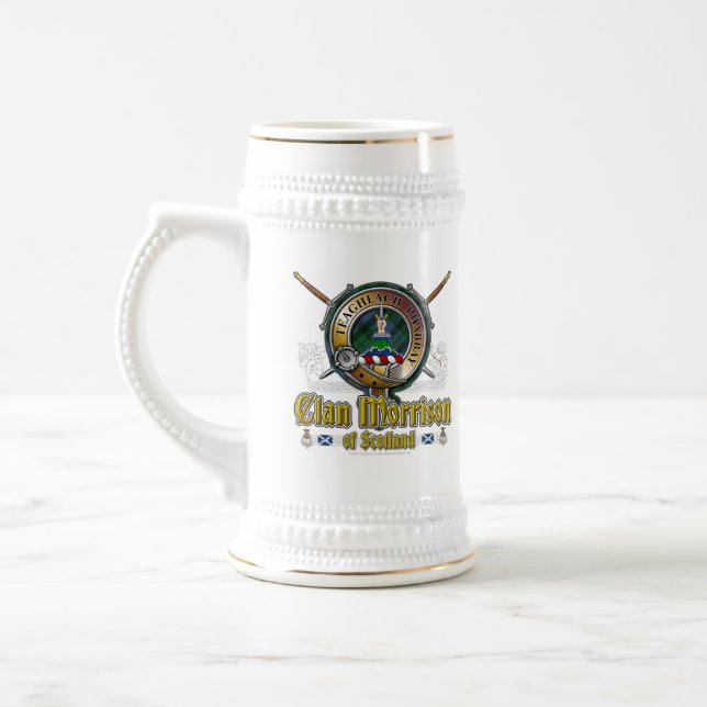 Morrison Clan Abzeichen Bierglas (Links)