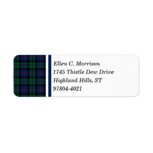 Morrison Clan Green und Blue Scottish Tartan