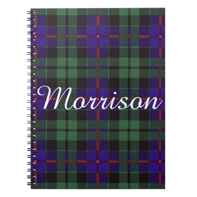 Morrison-Clan karierter schottischer Tartan Notizblock (Vorderseite)
