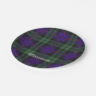 Morrison-Clan karierter schottischer Tartan Pappteller