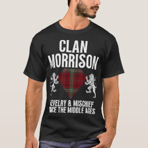 Morrison Clan Scottish Name Coat of Arms Tartan Fa T-Shirt