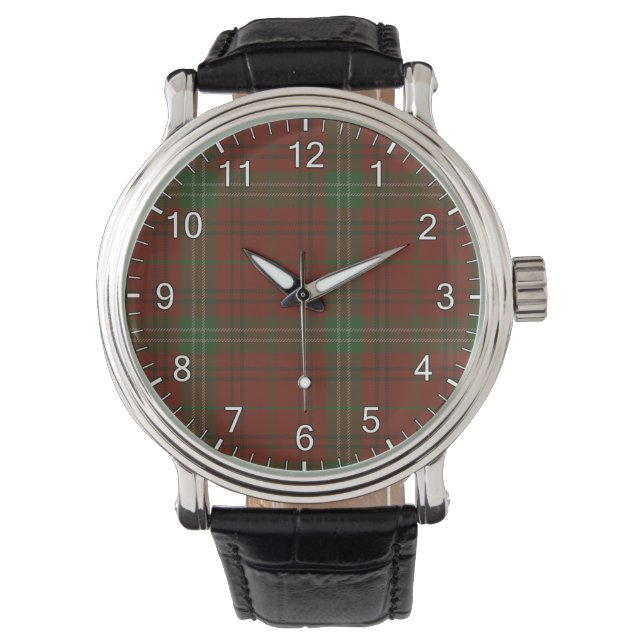 Morrison Clan Tartan Armbanduhr (Vorderseite)