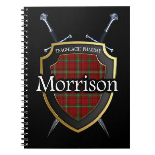 Morrison Tartan Shield & Swords Notizblock
