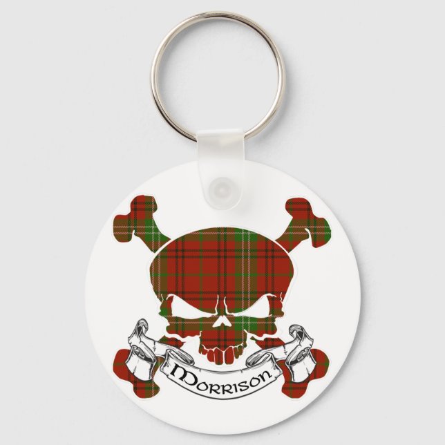 Morrison Tartan Skull Schlüsselanhänger (Vorderseite)