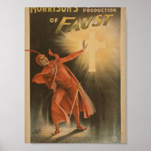 Morrison's of Faust, 'Das Kreuz' Vintages Theater Poster