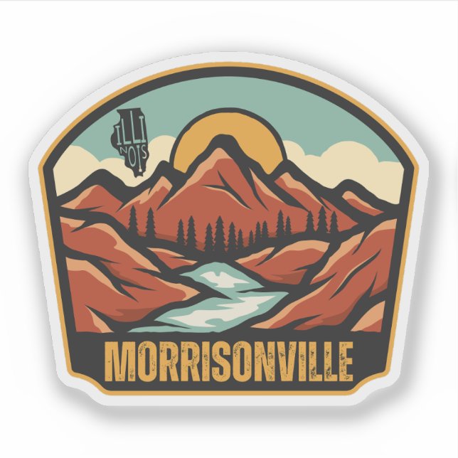 Morrisonville, Illinois Aufkleber (Vorderseite)