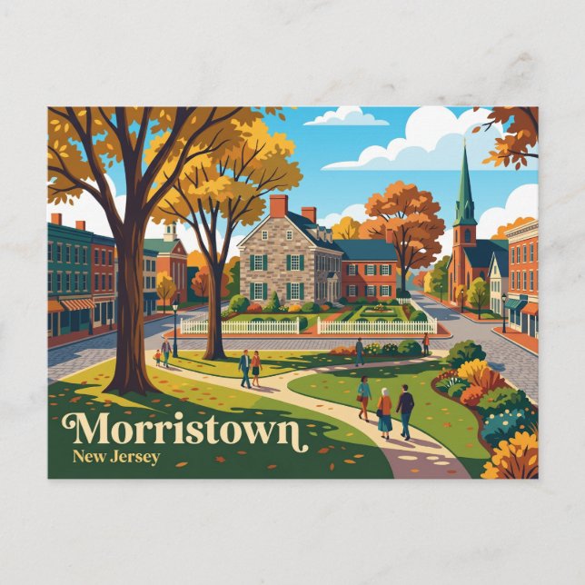 Morristown New Jersey Postkarte (Vorderseite)