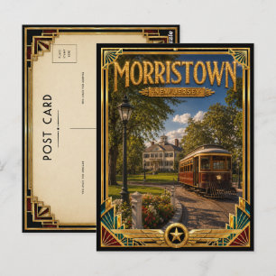 Morristown New Jersey Vintage Art Deco Golden Age Postkarte