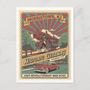 Morristown NJ Retro 1950er Jahre Historische Reise Postkarte