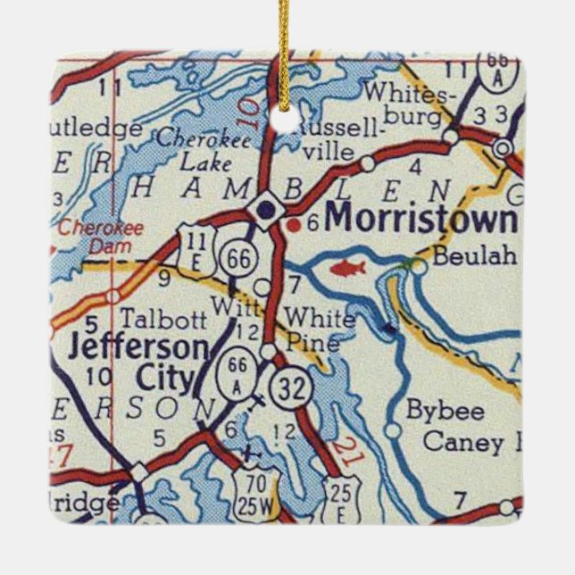 Morristown TN Keramikornament (Rückseite)