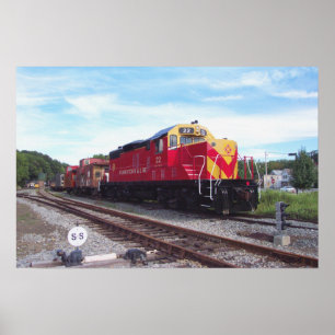 Morristown und Erie Railroad Motor # 22 Poster