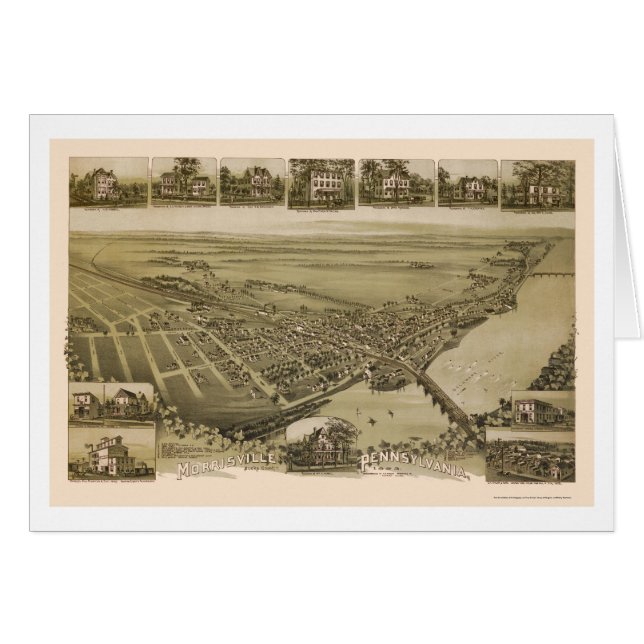 Morrisville, panoramische Karte PAs - 1893 (Vorderseite (Horizontal))