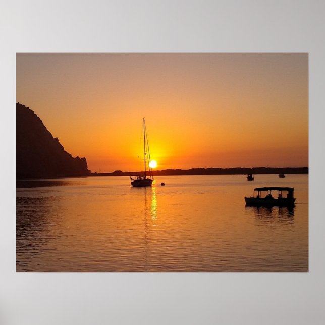 Morro Bay bei Sunset Poster (Vorne)
