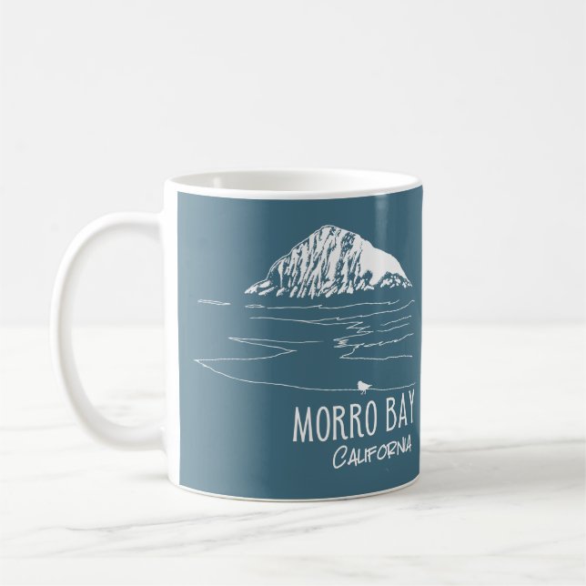 Morro Bay California Morro Rock Art Kaffeetasse (Links)