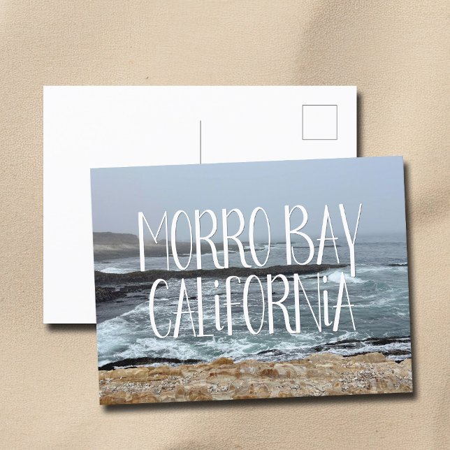 Morro Bay California Ocean Waves Fotografie Postkarte (Von Creator hochgeladen)