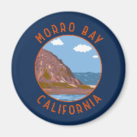 Morro Bay California Retro Distressed Circle