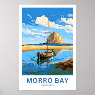 Morro Bay California Travel Print Poster