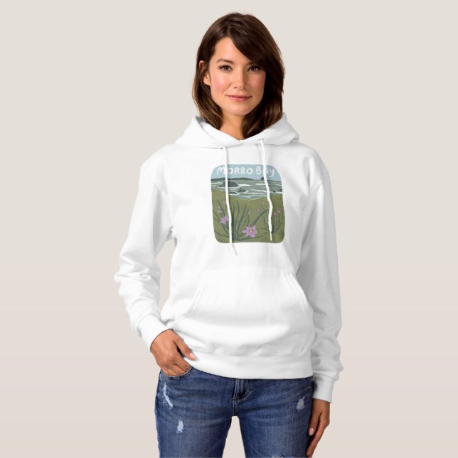 Morro Bay Central California Illustration Beach Hoodie (Vorne ganz)