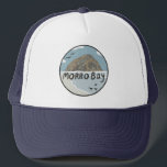 Morro Bay Central California Illustration Beach Truckerkappe<br><div class="desc">Karo diese phantastische Illustration von Morro Rock an der kalifornischen Küste! Karo in meinem Shop für weitere Designs! Sammle alle Parks, ich erschaffe ständig neue. Ich Liebe Aufkleber! Was ist mit dir? Karo in meinem Shop für mehr Wandern, Camping, Vanilleblut, Vögel und vieles mehr! Dieses Design finden Sie auch auf...</div>