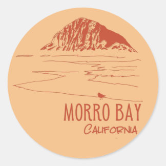 Morro Bay Kalifornien Morro Rock Runder Aufkleber