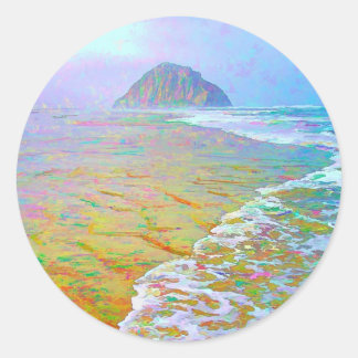 Morro Bay Painting Runder Aufkleber