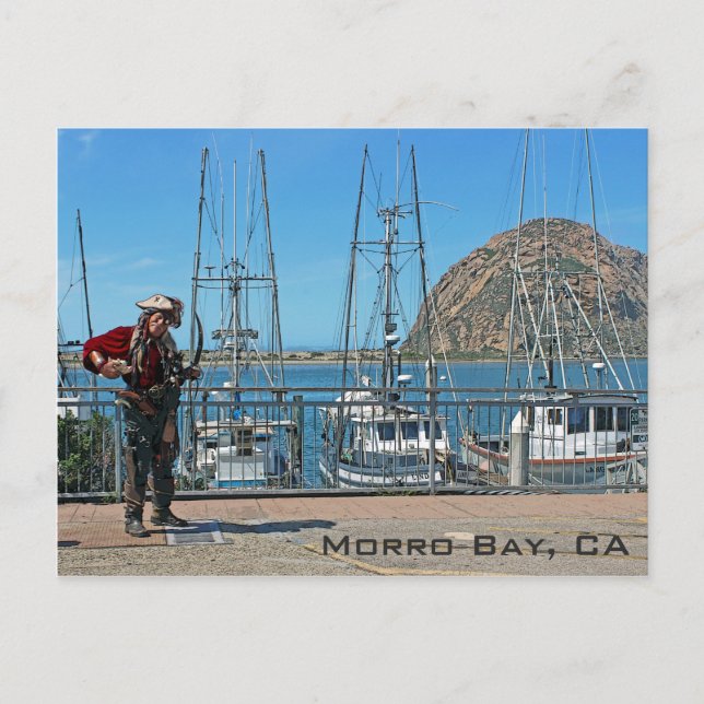 Morro Bay Pirate Postcard! Postkarte (Vorderseite)