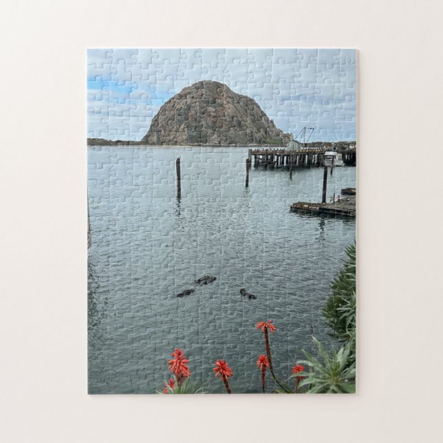 Morro Bay Rock mit Otters Puzzle (Vertikal)