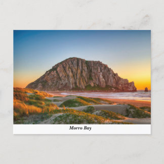 Morro Rock Beach Postcard Postkarte