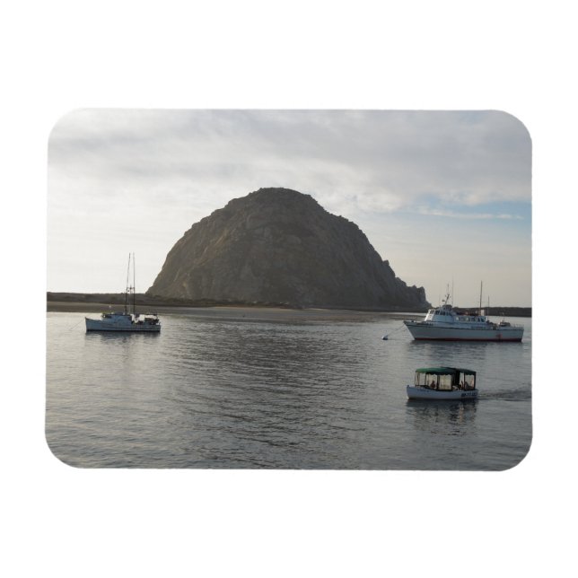 Morro Rock in Morro Bay, CA Magnet (Horizontal)