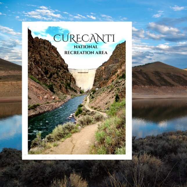 Morrow Point Dam, Curecanti NRA, Gunnison River Postkarte (Von Creator hochgeladen)
