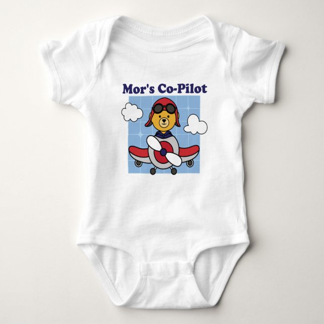 Mors Co-Pilot - Niedliches Flugzeug Baby Strampler (Vorderseite)