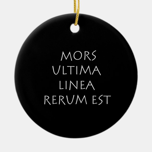 Mors ultima linea rerum est keramik ornament (Vorne)