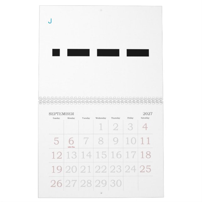 Morse Code 24 Monate Alphabet Kalender (Sep 2027)