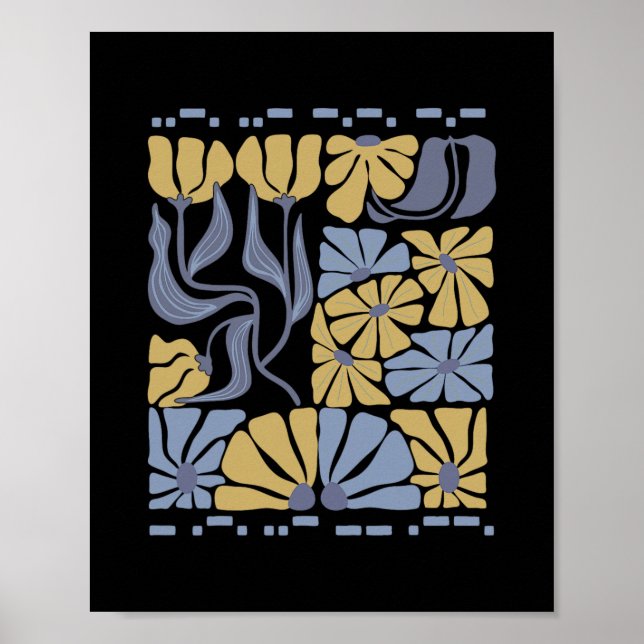 Morse Code 8647 Subtle Anti Trump 86 47 Floral Boh Poster (Vorne)