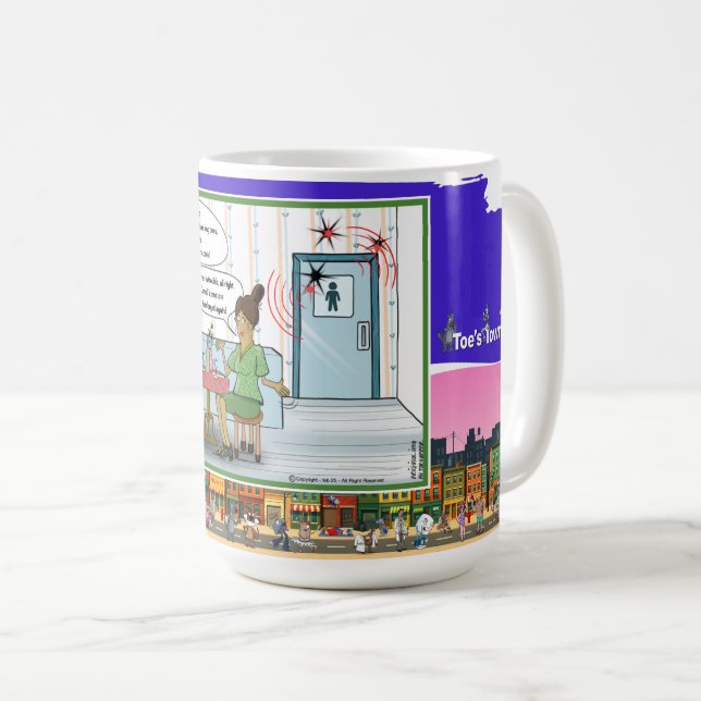 Morse-Code | Absurde Wortspiel-Humor-Klassiker Kaffeetasse (VorderseiteRechts)
