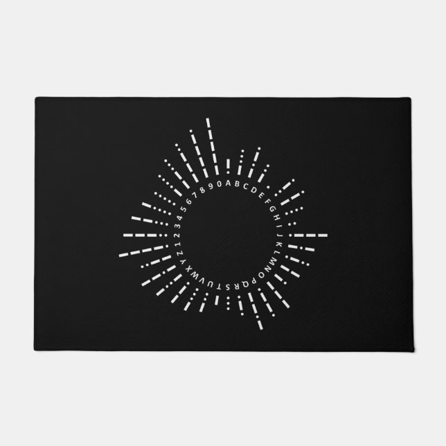 Morse Code Alphabet Fußmatte (Vorderseite)
