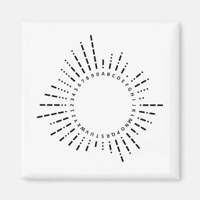 Morse Code Alphabet Magnet (Vorne)