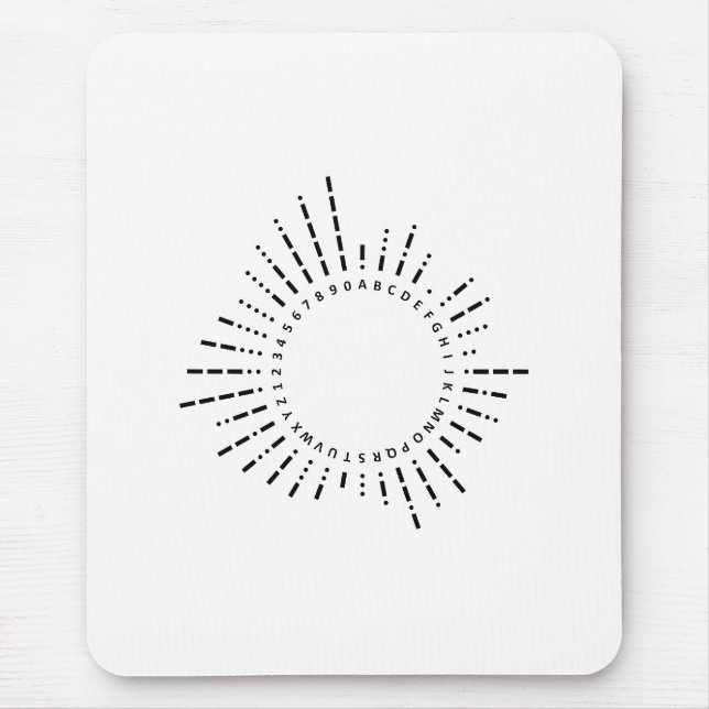 Morse Code Alphabet Mousepad (Vorne)