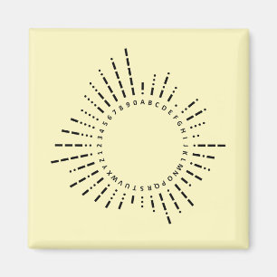 Morse-Code-Alphabet – Sanftes Gelbes Lernen Magnet