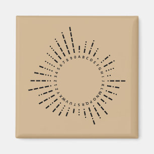 Morse-Code-Alphabet – Vintage-Sepia-Design Magnet