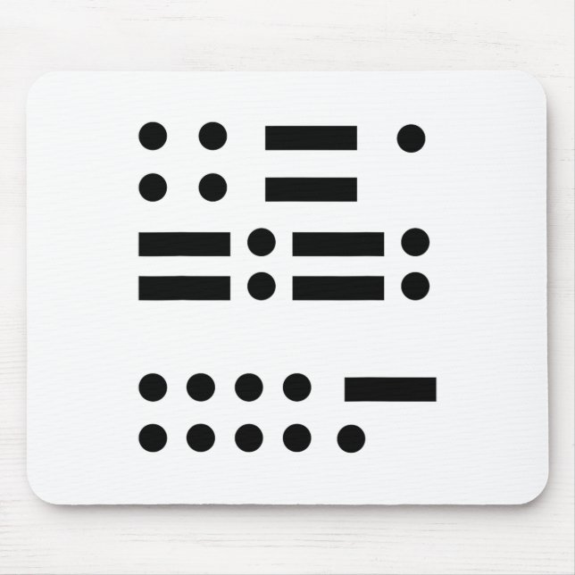 Morse Code gegen Trump 45 Feminist Resist Verrat Mousepad (Vorne)