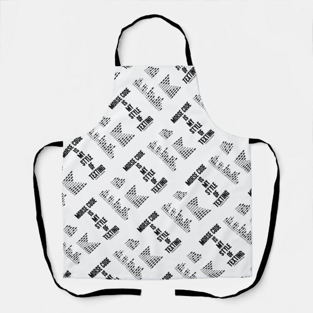 Morse Code ist mein Stil, Intl Morse Code Simsen Schürze (Vorderseite)