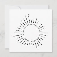 Morse-Code-Kreis-Karte A–Z & 0–9 Minimalistisch