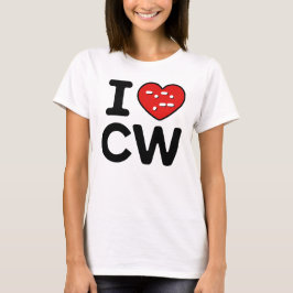 Morse Code Liebe - CW Whisperwellen T-Shirt