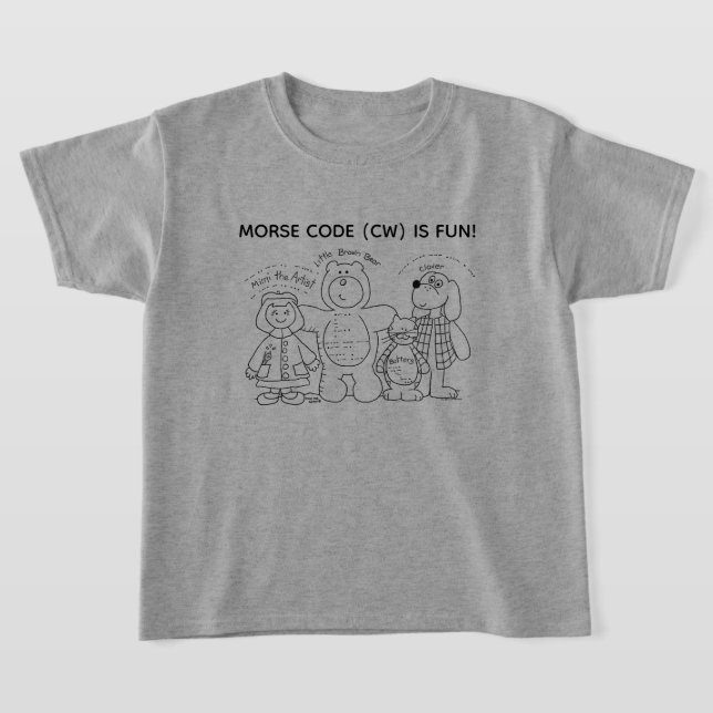 Morse-Code macht Spaß T-Shirt für junge Lerner (Ablage )