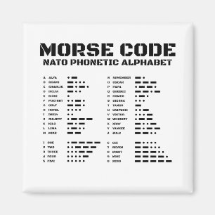 Morse-Code-NATO-Phonetik-Alphabet Magnet