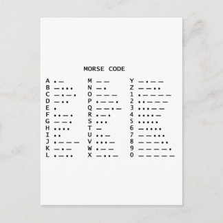 Morse Code Postkarte