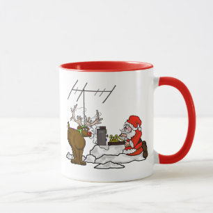 Morse Code Santa & Rudolph Tasse zum Anpassen
