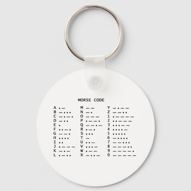 Morse Code Schlüsselanhänger (Vorderseite)